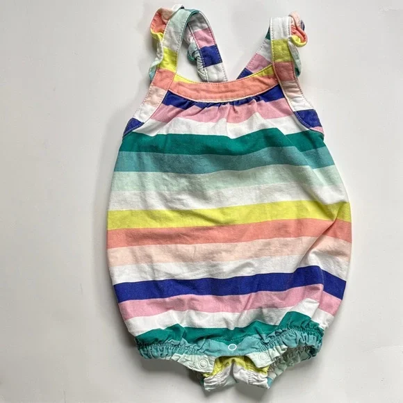 Tea Collection 0-3 Month Striped Bubble Romper - Picture 1 of 4